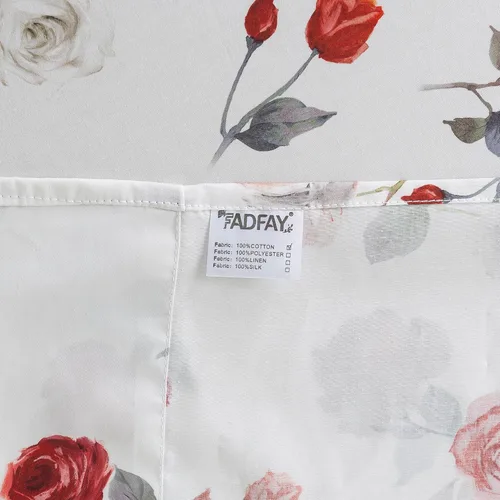Miniatura 8 de FADFAY Juego de sábanas de rosas blancas, ropa de cama vintage floral de rosas, ropa de cama estilo rústico, 100% algodón egipcio percal, 800 hilos