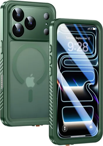 Miniatura 17 de Lanhiem Funda Magnética para iPhone 17 Pro de Privacidad, Funda Impermeable a Prueba de Polvo, [Protector de Pantalla Antiespía Integrado]