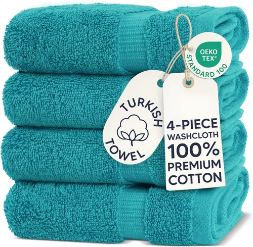Miniatura 22 de Chakir Turkish Linens - Toallas turcas de 100% algodón, suaves y absorbentes (4 paños, color gris)