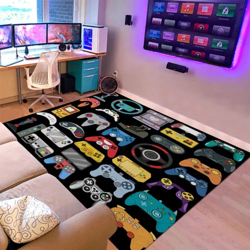 Miniatura 9 de Sunnycitron Alfombras de Área para Gaming Alfombra de Jugador Gamer para Decoración de Habitación de Niños Adolescentes Alfombra de Habitación
