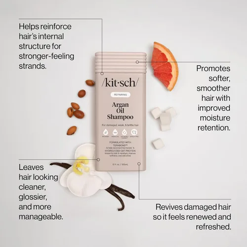 Miniatura 2 de Kitsch Champú de aceite de argán para el crecimiento del cabello - Champú reparador para el cabello para mujeres y hombres con Terabond™ - Cuidado