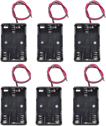 Miniatura 11 de Estuche con AA batería Negro con conductor de cable