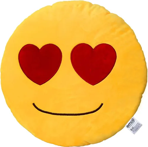Miniatura 19 de Emoji Cara de Alienígena Cojín de Emoticón Relleno de Felpa Suave Almohada, Certificado Oficial, EvZ 31cm Gris