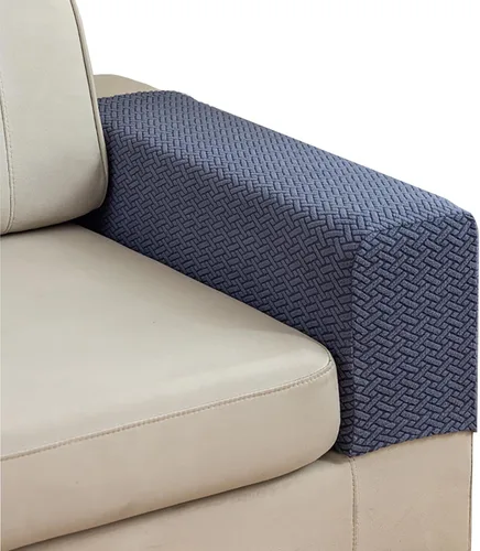 Miniatura 14 de Juego de 2 Fundas para Brazos de Sofá Sillón de Poliéster Elástico Fundas para Reposabrazos de Sofá Sillón Reclinable Fundas Protectoras con Marrón