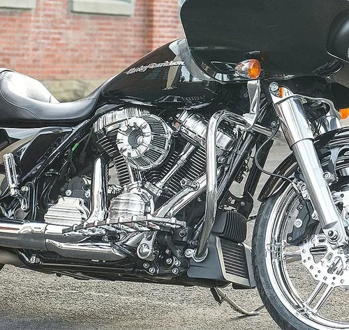 Miniatura 4 de Cubierta de barra de empuje para Harley Twin Cam Street Glide Road King Electra Glide Tri Ultra Dyna Fit Street Bob Softail Fatboy 99-17