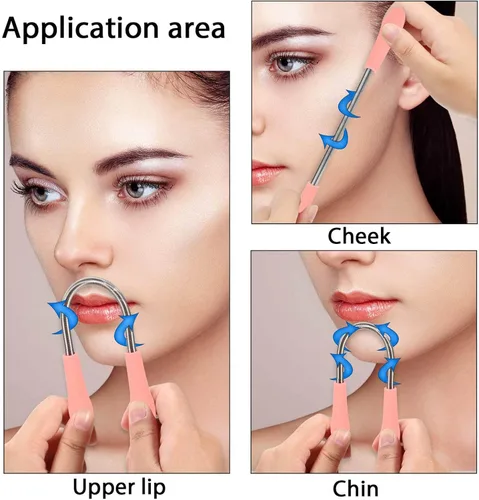 Miniatura 2 de Depilador de pelo de primavera para la piel, exfoliador de pelo de primavera profesional para mujeres, depiladora para labios superiores, mentón