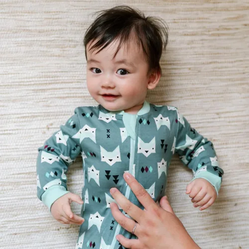 Miniatura 45 de ZippyJamz - Pijama orgánica para bebé con pies y cremallera para cambiar pañales fácil y rápido