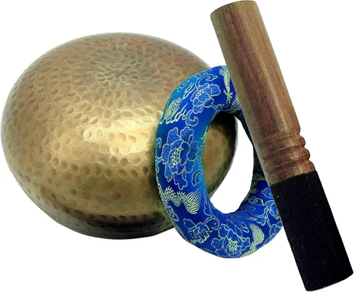 Miniatura 5 de Juego de cuencos tibetanos martillados a mano de grado de meditación de 5.90 pulgadas, de calidad profesional, de 2.2 libras, con sonido tibetano