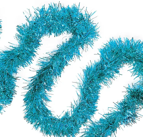 Miniatura 18 de Allgala Guirnalda de oropel negro, guirnalda de oropel metálica de 50 pies para árbol de Navidad, decoración para árbol festivo, barandilla