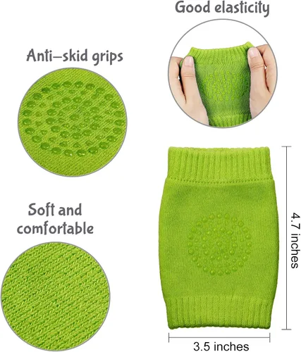 Miniatura 8 de 8 pares de rodilleras antideslizantes unisex para bebés para aprender a gatear calcetines para bebés