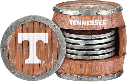 Miniatura 6 de FOCO NCAA College Team Logo 5-Pack Barril Bebida Bebida Coaster Set