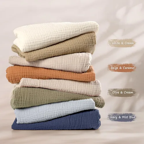 Miniatura 132 de lulumoon Sábanas de muselina para moisés para bebé: sábanas ajustables suaves para moisés de cabecera para niños y niñas Oliva y Crema