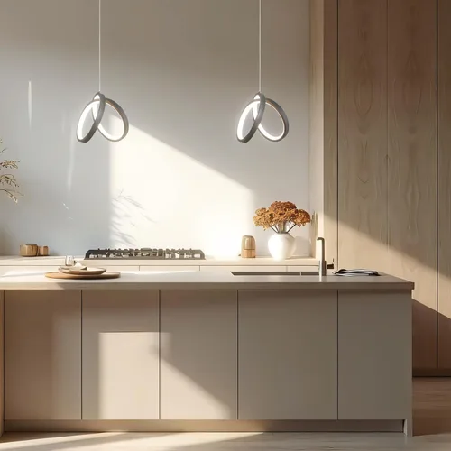 Miniatura 7 de Iluminación colgante moderna de isla, con control remoto regulable y aplicación de lámpara Samrt, lámpara de techo negra colgante ajustable