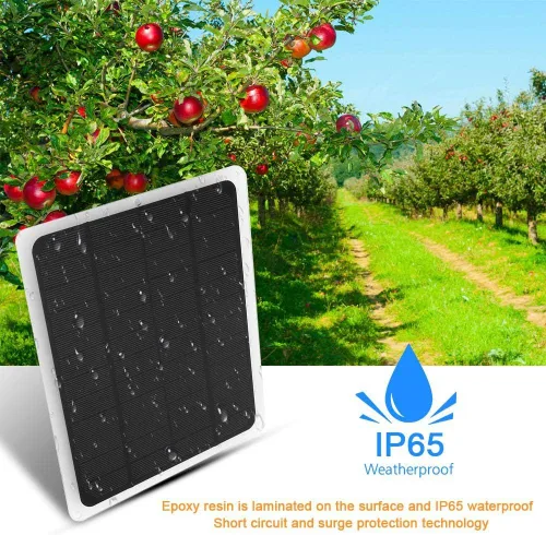 Miniatura 5 de Cargador de panel solar, panel monocristalino portátil de 12 V 10 W, cargador USB para luz de teléfono de automóvil, tableta de teléfono celular