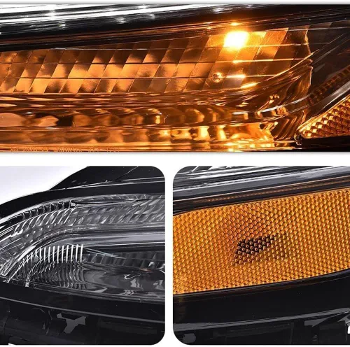 Miniatura 8 de JSBOYAT Compatible con 2014-2018 Jeep Cherokee Luz LED DRL de estacionamiento Señal de giro estilo OE Faros LED DRL cromados para parachoques Señal