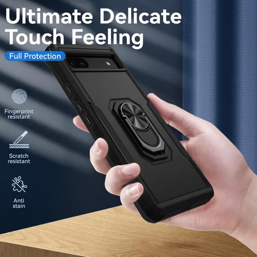 Miniatura 2 de Funda para Google Pixel 6A 5G con protector de pantalla, grado militar, de doble capa, resistente, a prueba de golpes, cubierta protectora de cuerpo