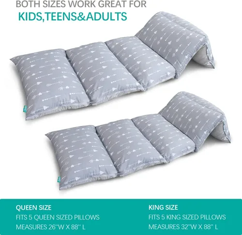 Miniatura 6 de Biloban Funda de almohada antideslizante y súper suave, gran opción para niños o adultos, perfecta para fiestas de pijamas, Flecha Queen
