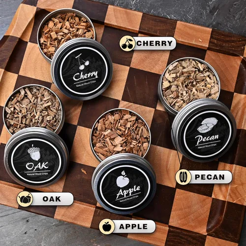 Miniatura 3 de EVERYDAY COCKTAIL Kit de ahumador de whisky con antorcha – Kit de ahumador antiguo con chips de madera de 4 sabores – Kit de ahumador de whisky