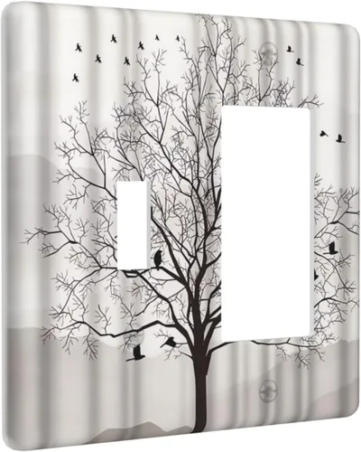 Miniatura 64 de Placa de pared de 1 cuadrilla, diseño de playa, océano, amanecer, mar, atardecer, cubierta de interruptor de luz en blanco, decorativo, sin