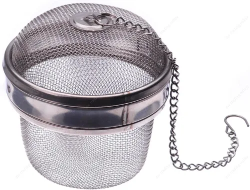 M.V. Trading SD2317 Bola de malla de especias de bloqueo de acero inoxidable, colador de té, infusor de té, tamaño gigante, 2½ pulgadas