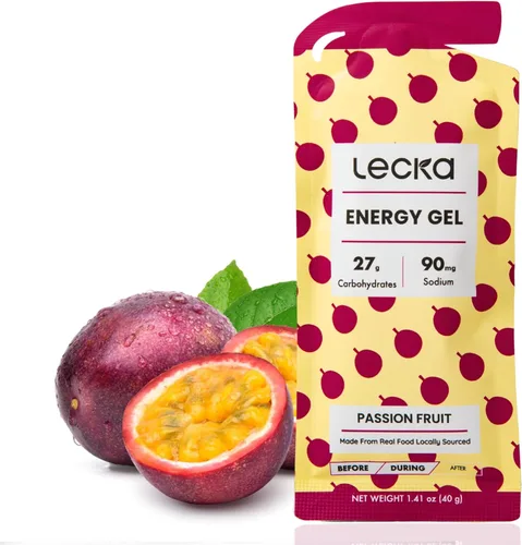 Lecka Geles energéticos naturales – Combustible para correr sin maltodextrina para estómagos sensibles – 0.95 oz de carbohidratos de semillas de