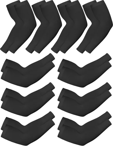Miniatura 8 de Boao 10 pares de mangas UV para brazos para hombres y mujeres, cubierta de tatuajes refrescante, mangas de compresión con protección solar
