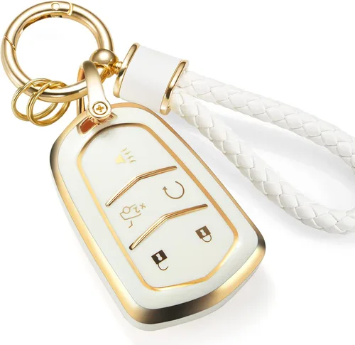Miniatura 21 de Funda para llavero Nissan con llavero de cuerda trenzada de metal de lujo, funda suave mejorada para llave Nissan (solo 3 botones)