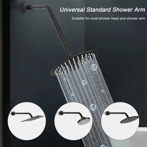 Miniatura 6 de Brazo extensor de cabezal de ducha HarJue, salida de agua de extensión de ducha - reduce la existente, extensión de tubo de ducha para baño, hecho