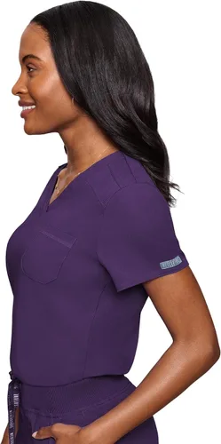 Miniatura 3 de Med Couture Touch - Camiseta médica con bolsillo en el pecho para mujer