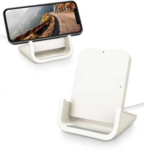 Cargador inalámbrico YUWISS Soporte de carga inalámbrico Cargador sin cable 10/7.5/5W Compatible con iPhone 14 13 12/12 /11Pro Max/XR/XS Blanco