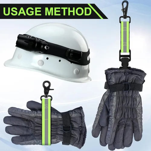 Miniatura 4 de 4 herramientas de bombero, incluye 2 bandas para casco de bombero, 2 correas para guantes, banda para casco de bombero, correa de seguridad