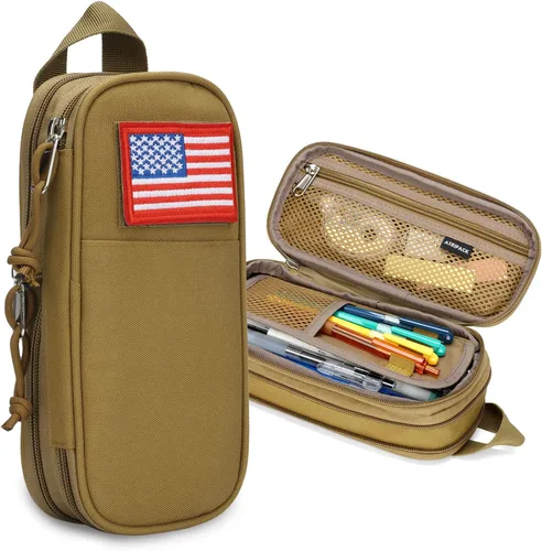 ATRIPACK Estuche para lápices de gran capacidad, gran almacenamiento, táctica, pequeña bolsa de herramientas, estuche para rotuladores, bolsa de
