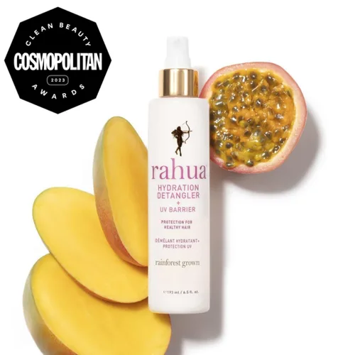 Miniatura 5 de Rahua Desenredante de hidratación + barrera UV, espray sin enjuague para todo tipo de cabello, protector térmico vegano y niebla antiencrespamiento