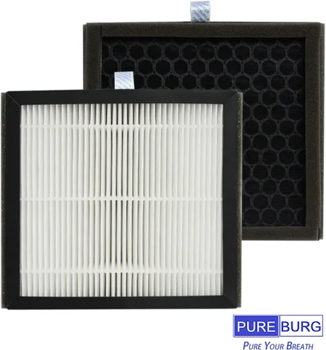Miniatura 2 de PUREBURG Filtro de repuesto compatible con purificador de aire y deshumidificador Afloia Q10 2 en 1, H13 True HEPA y filtración multicapa de carbón