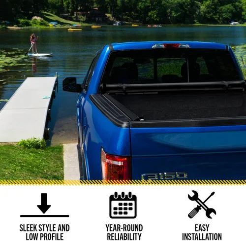 Miniatura 6 de RealTruck TruXedo Lo Pro - Cubierta tonneau suave enrollable para caja de camioneta 597301 Se adapta a Nissan Titan 2016 - 2024 con o sin