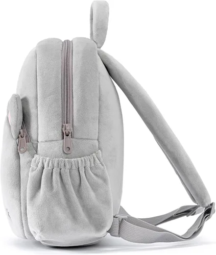 Miniatura 38 de Lazada Mochila para niños pequeños, juguetes de animales de peluche, mochila pequeña, color gris, 9.5 pulgadas