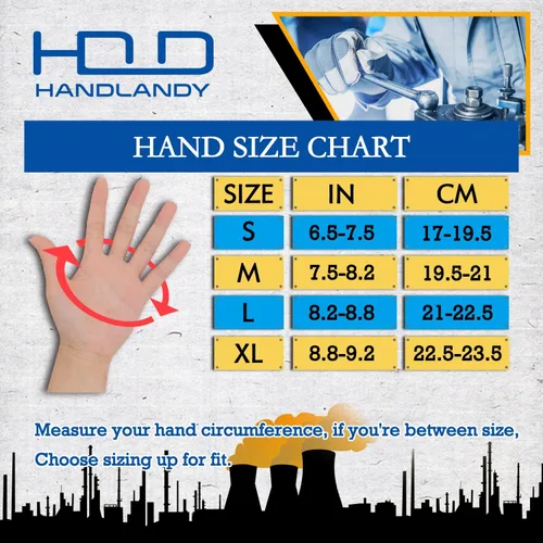 Miniatura 6 de HANDLANDY Guantes de trabajo para hombre y mujer, guantes de trabajo de mecánicos de uso general con pantalla táctil, guantes de trabajo flexibles