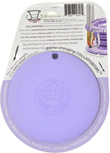 Miniatura 4 de Paint Puck CollapsiBowl - Limpiador de pinceles de pintura, taza de enjuague (azul) - Taza de agua plegable para pintura y limpiador de pinceles