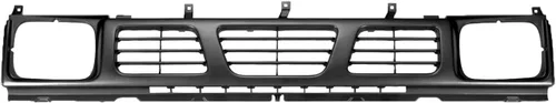 Reemplazo nuevo conjunto de parrilla para Nissan D21 1993 a 1994 Nissan Pickup 1995 1996 1997 Rejilla lateral delantera, plata oscura, hecho de