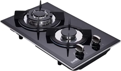 Miniatura 2 de Placa de Cocina de Gas de Combustible Dual de 12 Pulgadas - 2 Quemadores Sellados, Vidrio Templado, Placa de Gas Empotrable DK123-A01S, Negro