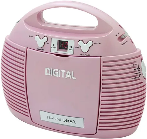 Miniatura 7 de HANNLOMAX Reproductor de CD portátil HX-327CD con radio AM/FM, entrada auxiliar, fuente de alimentación dual AC/DC (negro)