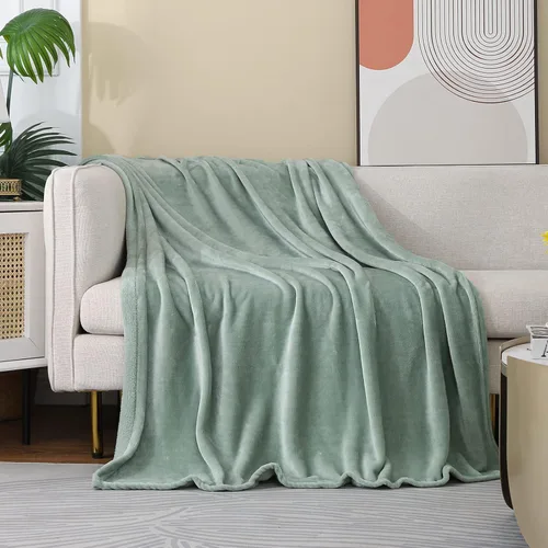 Miniatura 25 de Manta blanca de Navidad súper suave y acogedora para sofá o cama. Manta de microfibra de felpa ligera, 50x60 pulgadas Blanco