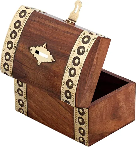 Miniatura 4 de Caja de ahorro de dinero con banco de monedas, bancos para adultos, alcancía de madera para vacaciones (Design_3)