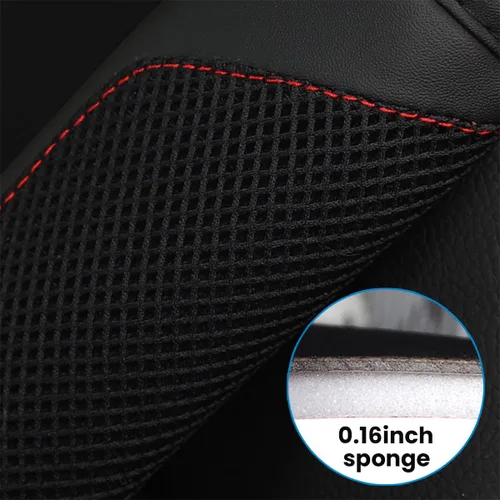 Miniatura 2 de BESULEN - Fundas para cinturón de seguridad de coche, juego de 2 protectores de correa de hombro de malla de cuero universal, almohadilla de arnés
