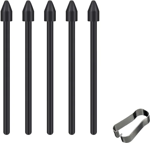 Paquete de 5 puntas de bolígrafo S6 S para Samsung Galaxy Tab S6, piezas de repuesto con pinzas (negro)