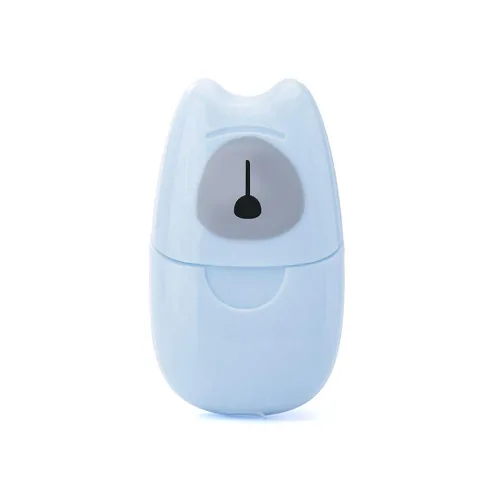 KISEER 1 caja (50 hojas), mini hojas de papel de jabón portátil de viaje, desechables, para lavado de manos, baño, jabón de papel perfumado para Azul