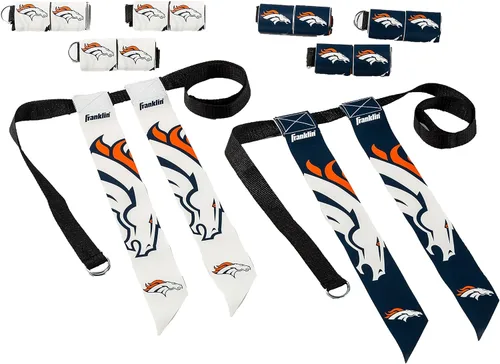 Miniatura 29 de Franklin Sports NFL - Conjuntos de fútbol con bandera del equipo de la NFL, cinturones + banderas, para niños + adultos, se adapta a cintura