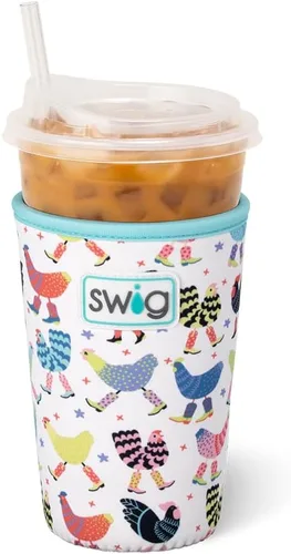 Miniatura 49 de Funda Swig Life para taza de café helado pequeña, funda estándar de 22oz para taza de café helado con asa, funda aislante de neopreno para mantener