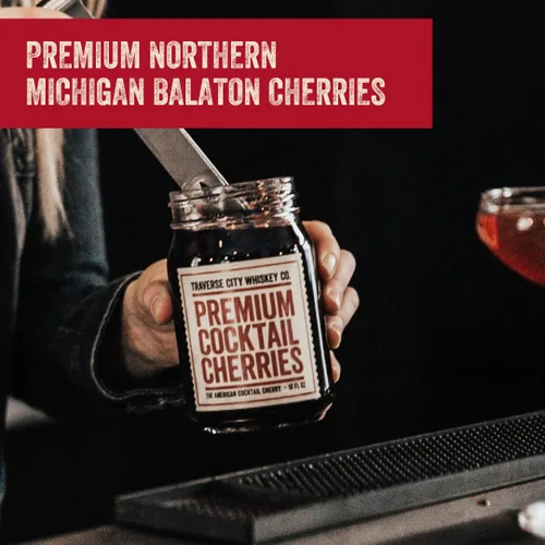 Miniatura 5 de TRAVERSE CITY WHISKEY CO. Cerezas de cóctel premium (600g/21.2oz) Paquete de 2 Para cócteles y postres Todas americanas, naturales, certificadas