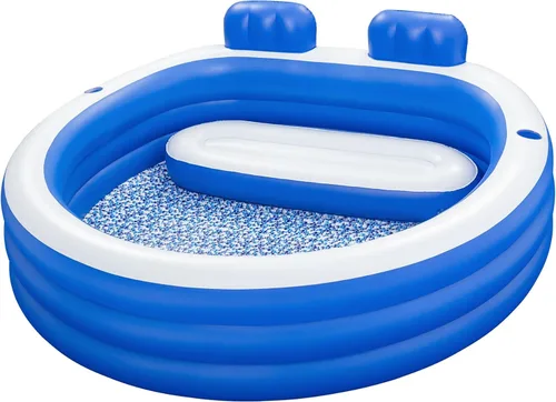 H2OGO! - Piscina familiar inflable Splash Paradise de 7 pies 7 pulgadas x 7 pies 2 pulgadas x 31 pulgadas, piscina inflable al aire libre para niños